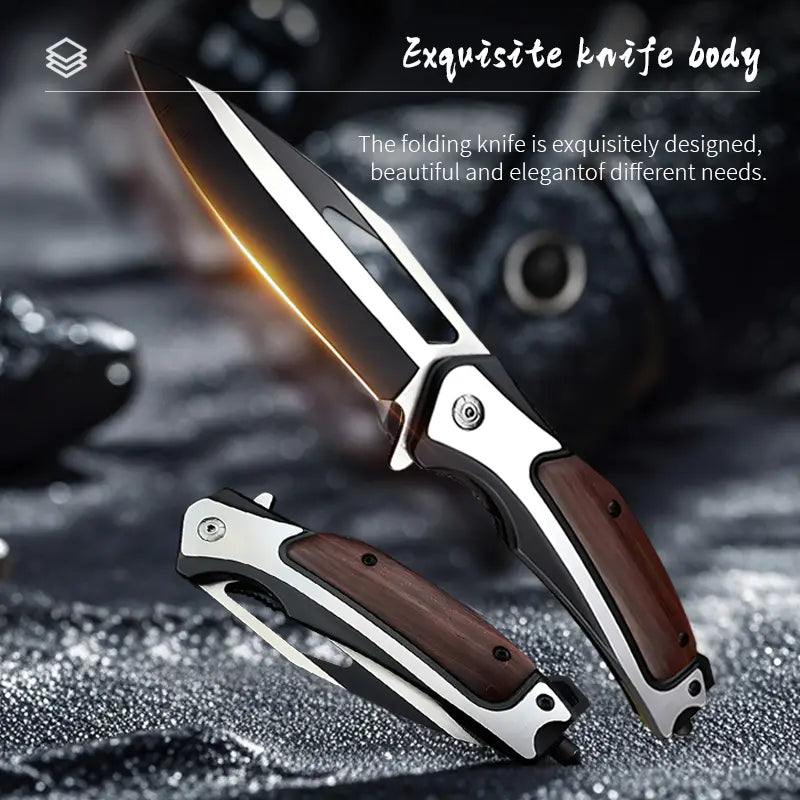 3.4-Inch Wooden Handle Stainless Steel Bone Chopping Knife, Lightweight and Sharp, a Professional Kitchen Knife for Precise Cutting and Chopping. It Is Suitable for Restaurants and Camping. It'S the Best Father'S Day Gift for Men.