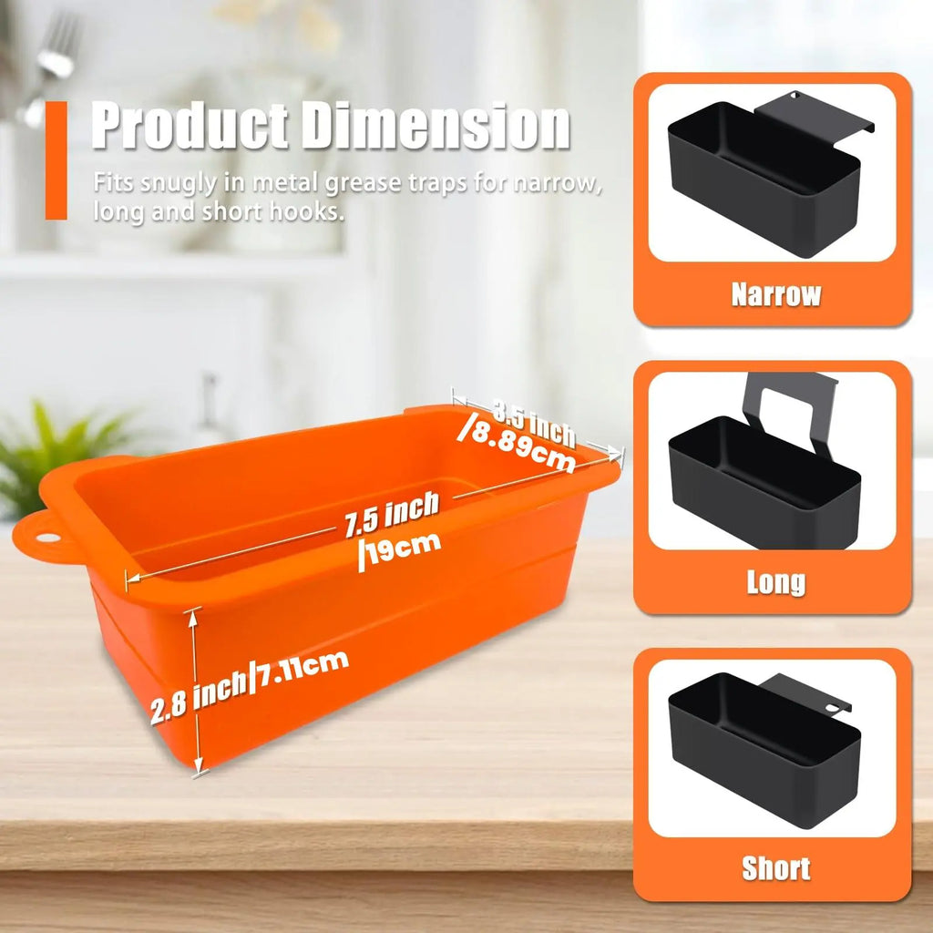 Silicone Grease Cup Liner, 2 Counts Reusable Grease Catcher Cup Liner, Durable Kitchen Drip Pans, Grill Liners, Barbecue Accessories, Blackstone Griddle Accessories #GLOBAL PICKS
