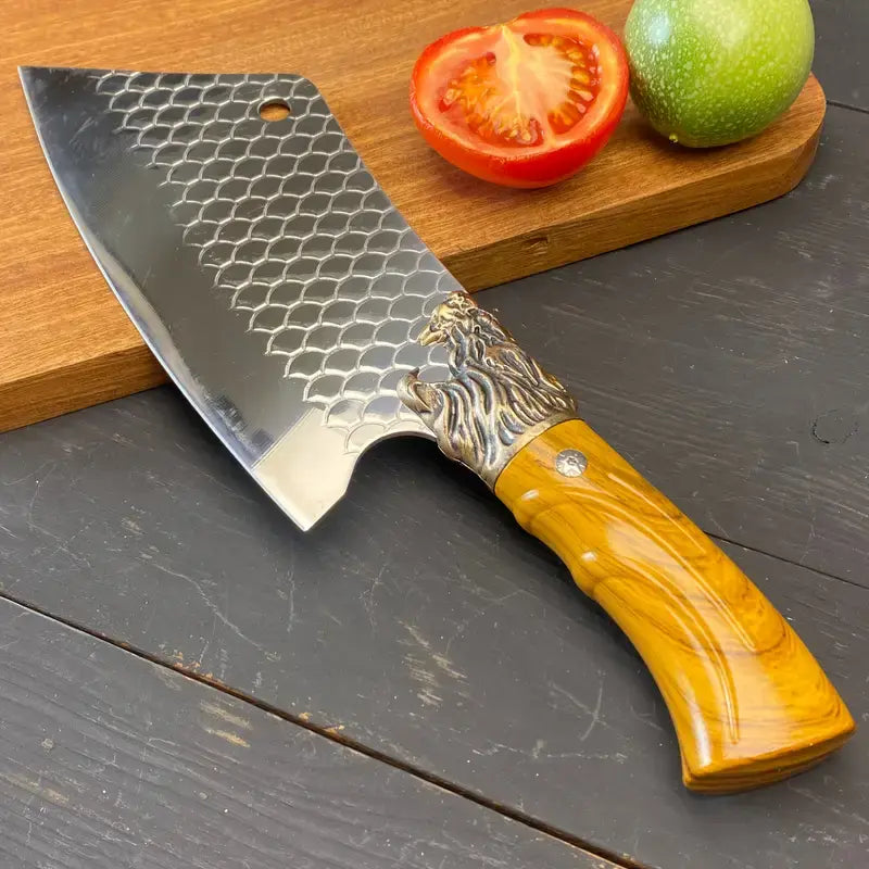 An Excellent Stainless Steel Kitchen Knife, Multifunctional Chef Knife, Bone Cutting Knife, Professional Slicing Knife Ergonomic Handle Design This Knife Will Make Your Kitchen Time Simpler and More Enjoyable a Surprising Gift