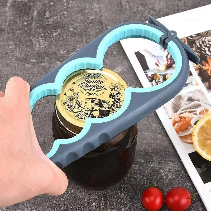 4 in 1 Can Food Opener, Manual Jar Opener, Lid Opener for Elderly, Arthritis Hand and Any Strength Low People, Can Openers for Seniors, Portable Kitchen Gadgets, Utensils, Household Items, Kitchenware, Home