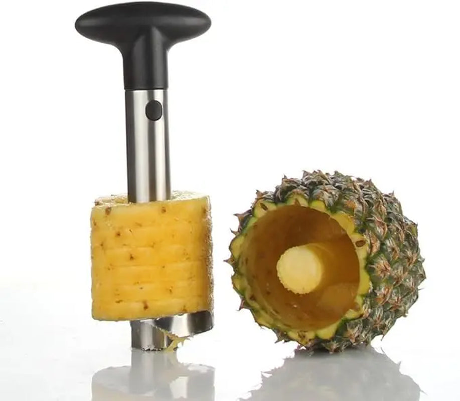 1Pc Stainless Steel Pineapple Peeler & Core Remover - 4-In-1 Multi-Functional Fruit Corer, Slicer, Cutter with Ergonomic Handle for Easy Safe Efficient Pineapple Prep - Kitchen Tools, Pineapple Corer and Slicer, Modern Kitchenware, Sharp Precision Blades