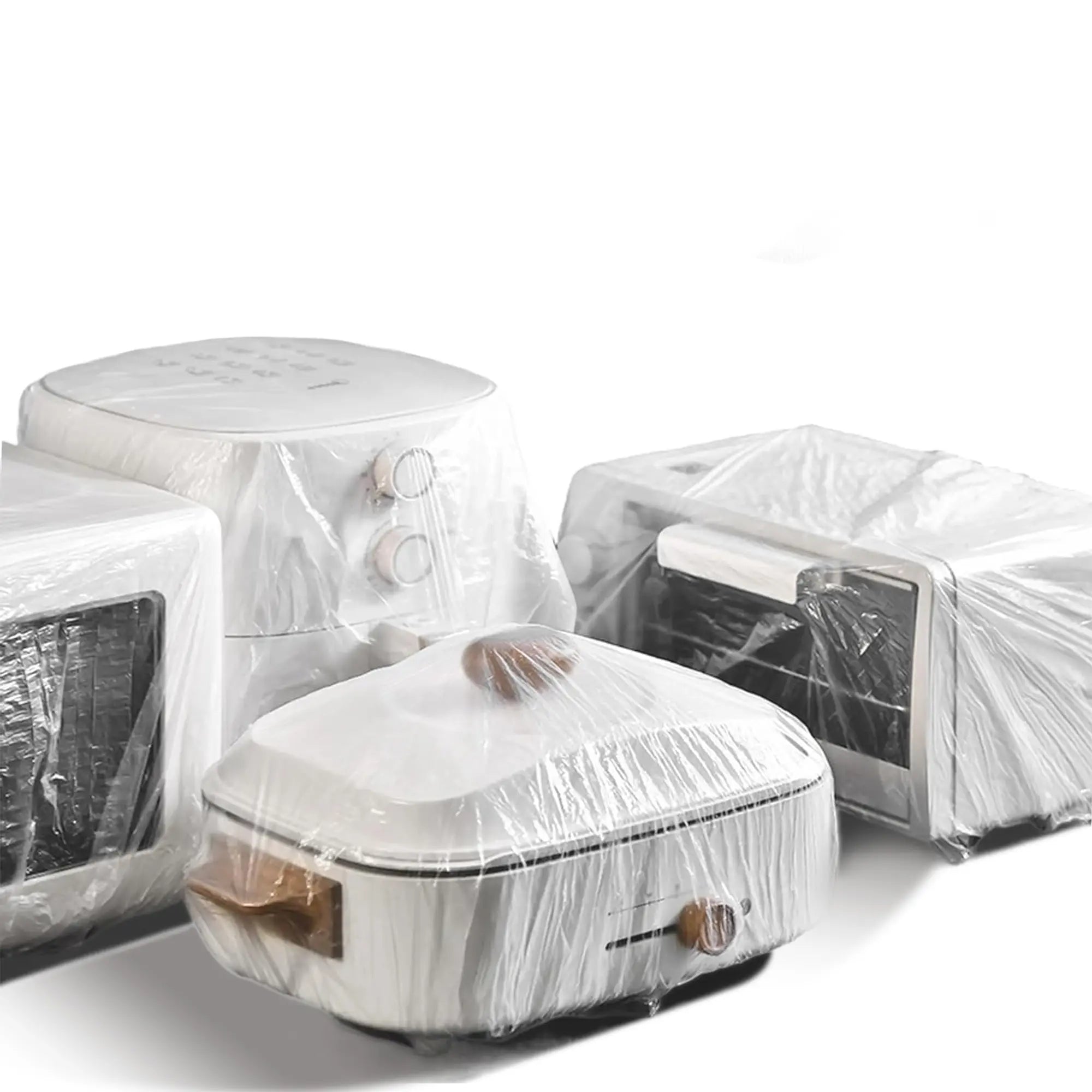 30 Counts Clear Small Appliance Covers, Works for Kitchen Cooking Bowls, Reduces Cleaning Time for Kitchen Utensils before Use