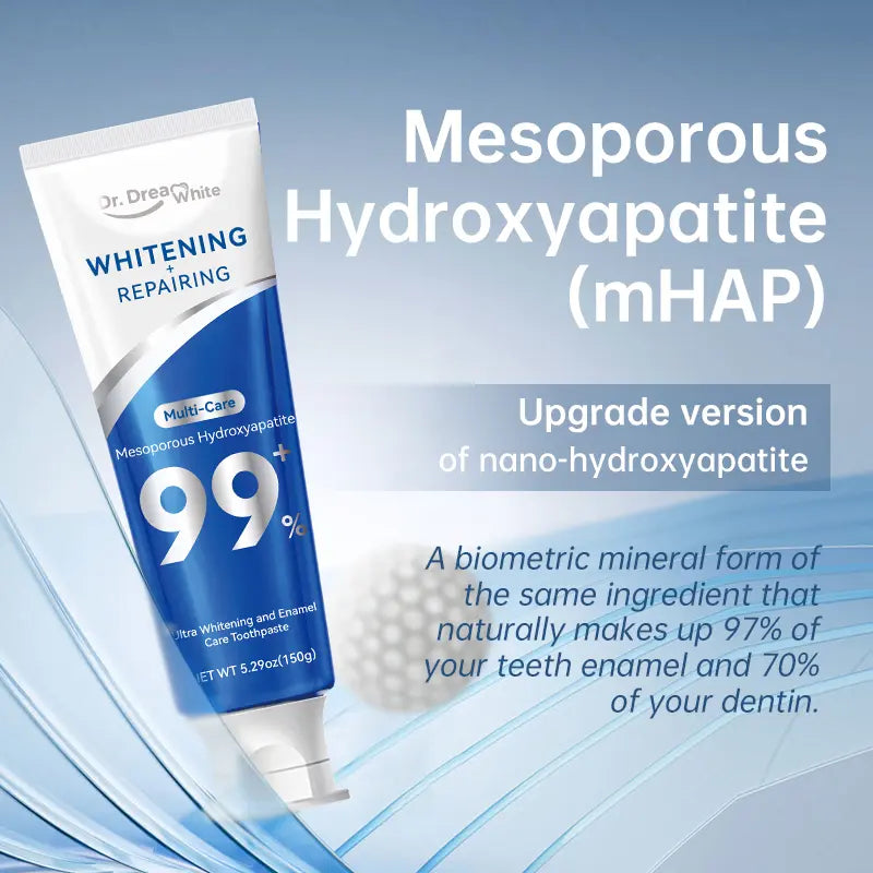 Dr.Dreamwhite Mesoporous Hydroxyapatite Mhap Toothpaste | Ultra Whitening & Enamel Reparing | Fresh Breath | Cucumber Melon & White Tea Flavor | 5.29Oz