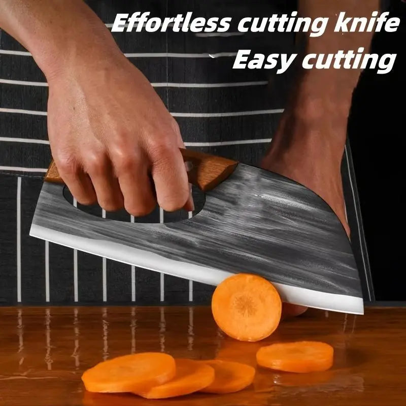 Buy 1 Get 1 Free Forged Kitchen Knife Set - Sharp Durable Meat Cleaver Chef Knife, Ergonomic Non-Slip Handle, Precision Cutting Bone Chopper Gift Box