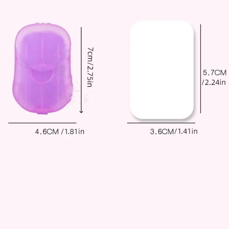Travel 80Pcs/4Boxes Disposable Soap Paper, Portable Travel Soap Sheet with Storage Box, Camping Hygiene Cleansing Hand Washing Soap Paper for Outdoor