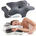 Alcedo Cervical Memory Foam Pillow for Neck and Shoulder Pain Relief, Adjustable Ergonomic Contour Orthopedic Pillow with Cervical Support for Side, Back and Stomach Sleepers