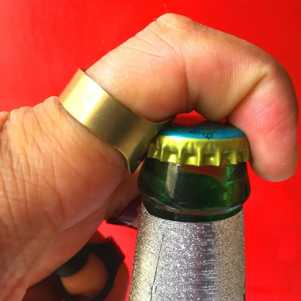 Stainless Steel Finger Ring Beer Opener, 1 Count/4 Counts Creative Beer Bottle Opener, Portable Size Kitchen Gadgets Kitchenware Utensils Bottle Opener for Home Kitchen