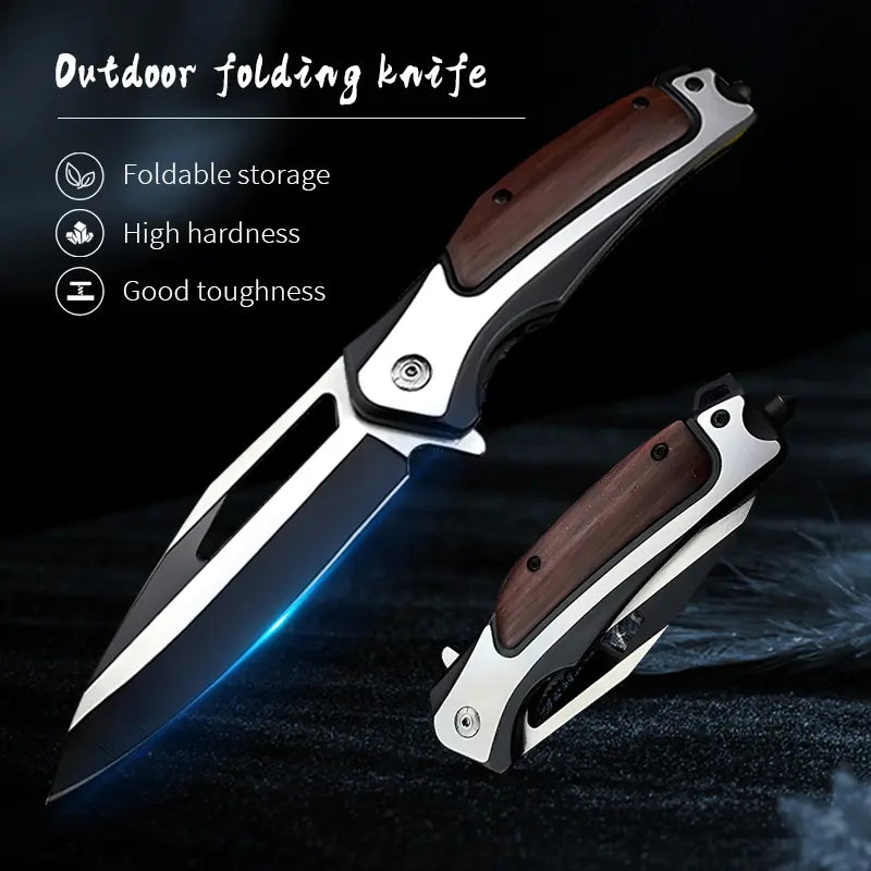 3.4-Inch Wooden Handle Stainless Steel Bone Chopping Knife, Lightweight and Sharp, a Professional Kitchen Knife for Precise Cutting and Chopping. It Is Suitable for Restaurants and Camping. It'S the Best Father'S Day Gift for Men.