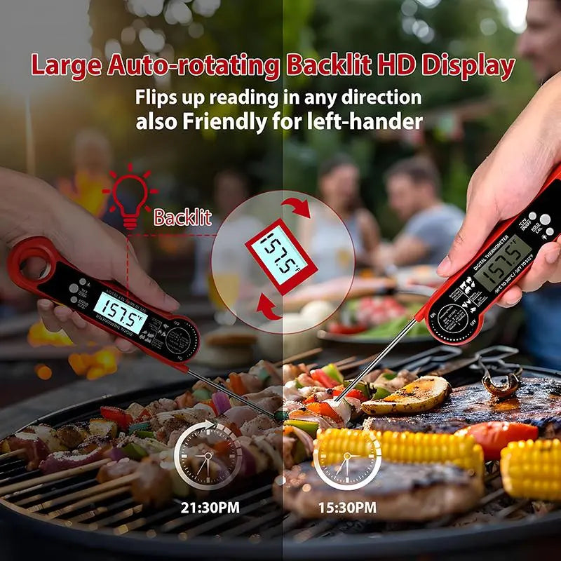 Digital Meat Thermometer, Food Thermometer, 1 Count Instant Reading Measuring Meat Thermometer, Digital Probe for Kitchen Accessories, Kitchen Gadgets for Grilling and Cooking, Kitchenware