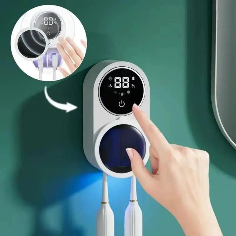 Smart Toothbrush Holder, USB Charging Toothbrush Disinfector Box, UV Toothbrush Sanitizer, Automatic Induction Toothbrush Stand, Toothbrush Storage, Bathroom Accessory #GLOBAL PICKS