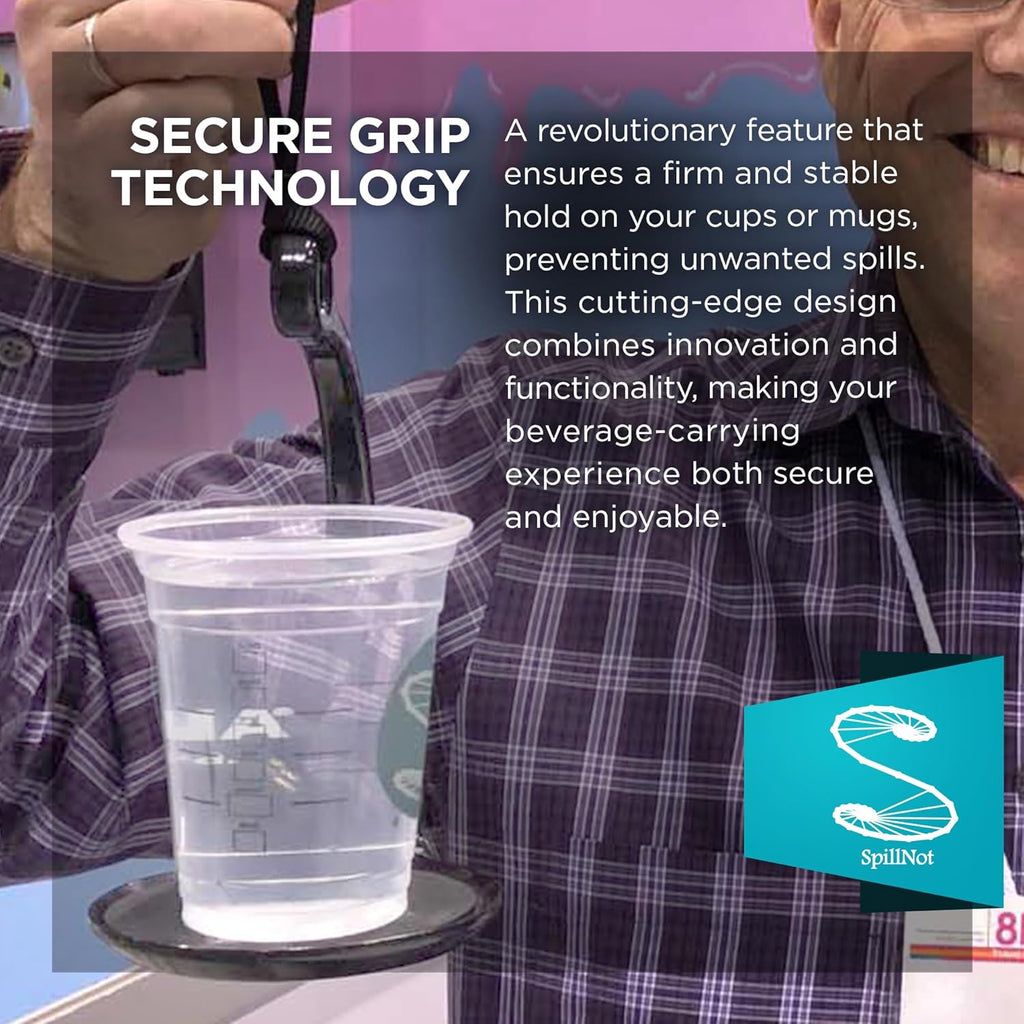 The Non-Slip Cup Holder Drink Tray, Durable, Non-Mess, Innovative Handheld Beverage Carrier