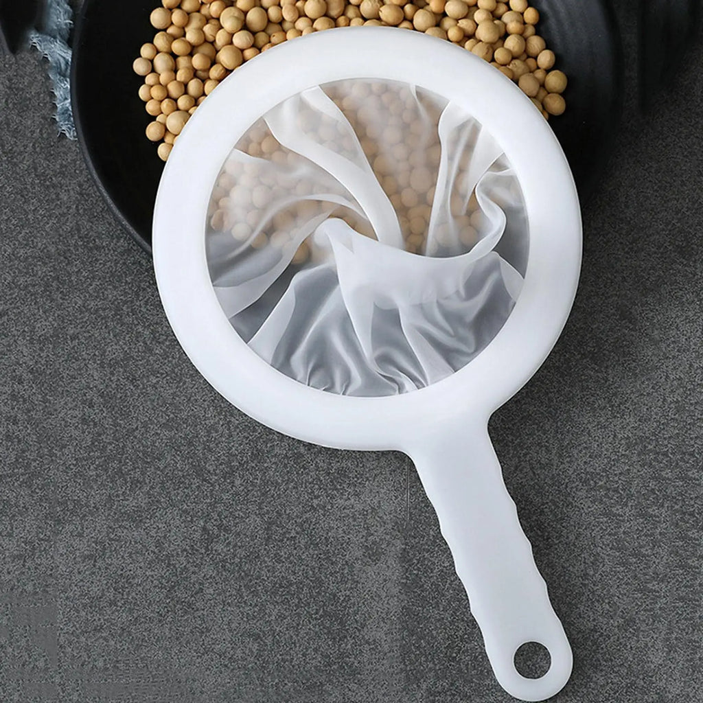 Kitchen Ultra-Fine Nylon Mesh Strainer, 1/2-Count Plastic Filter Spoon for Soy Milk, Coffee, Milk, Yogurt and Juice, Food Colander Kitchenware, Kitchen Gadgets