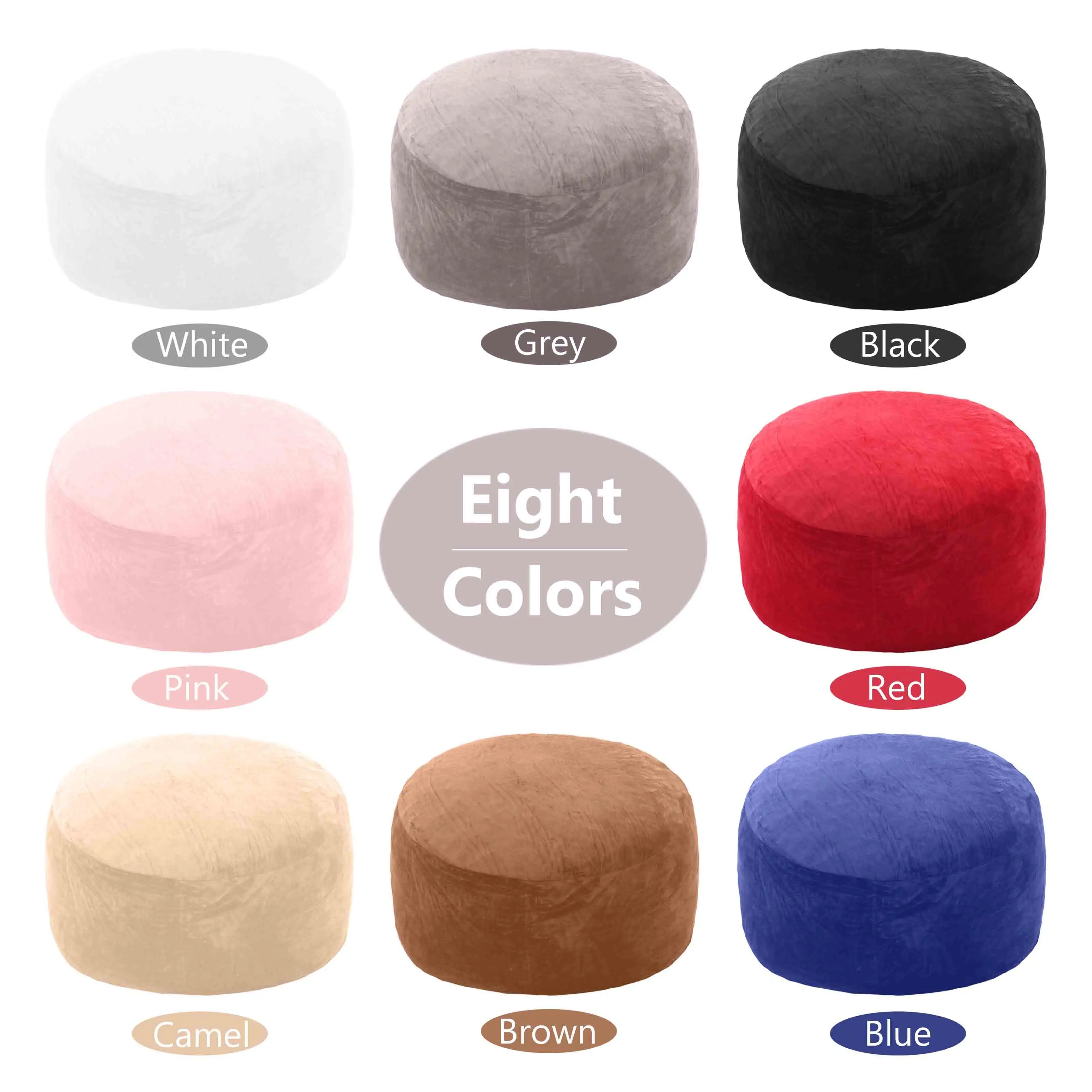 [Memorial Day] 3FT/4FT/7FT No Gift, 5Ft/Jumbo with 3 Gifts Bean Bag (With Filler) Lazy Sofa Beanbag Chairs for Adults Ship Free High-Rebound Memory Foam Filling Furniture Flannel Cover Removable Modern Upholstered Sofa