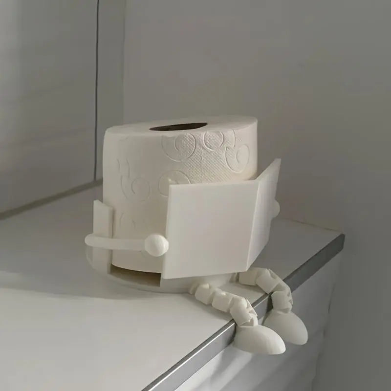 Artistic Toilet Paper Holder Dispenser with Movable Joints for Home and Office Restrooms