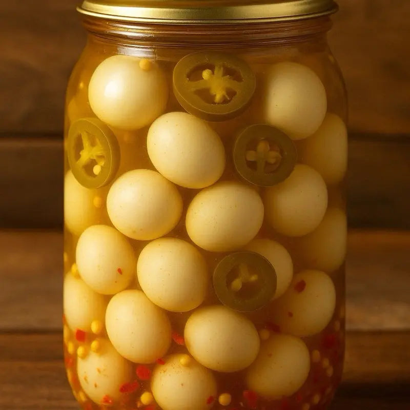 Da Bay Pickle Factory+Crazy Cajun Quail Eggs+Snack+Jalapeños Cajun Seasoning+Protein Canned Jar Food