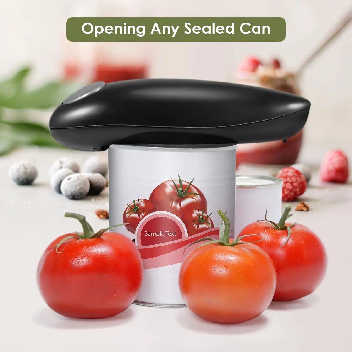 Electric Can Opener, One-Touch Automatic Can Opener Achieves Smooth, Safe, and Rapid Can Opening along the Edge Compatible with Nearly All Canned Goods Hands-Free Operation Ideal Gift, Kitchen Essential for Elderly Arthritis Sufferers