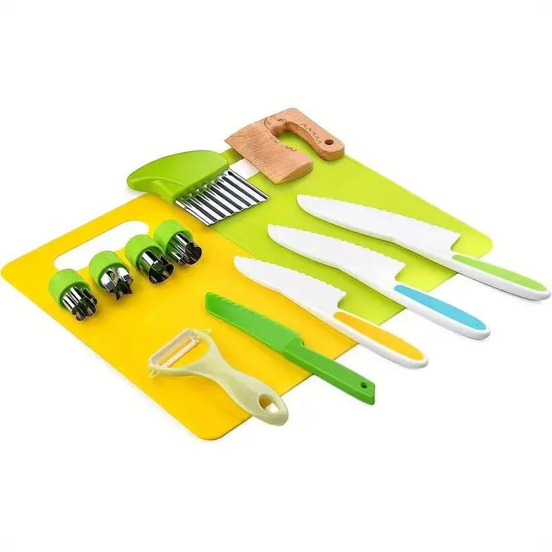 Kitchen Cutting Tool Set, 13Pcs/Set Durable Multifunctional Wooden Fruit & Vegetable Cutting Tool, Portable Kitchen Gadgets for Home Use, Household Kitchen Products
