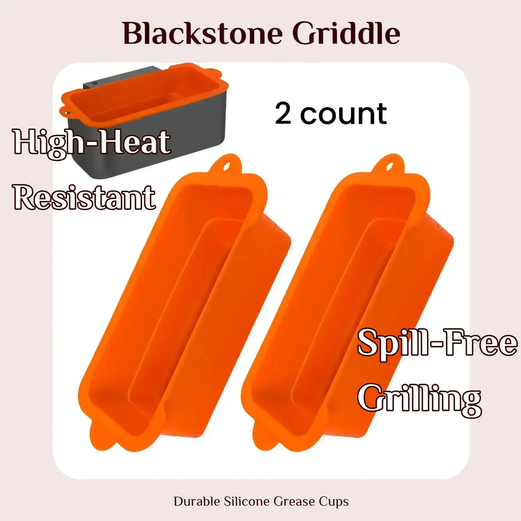 Silicone Grease Cup Liner, 2 Counts Reusable Grease Catcher Cup Liner, Durable Kitchen Drip Pans, Grill Liners, Barbecue Accessories, Blackstone Griddle Accessories #GLOBAL PICKS