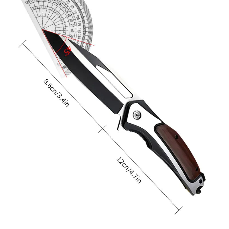 3.4-Inch Wooden Handle Stainless Steel Bone Chopping Knife, Lightweight and Sharp, a Professional Kitchen Knife for Precise Cutting and Chopping. It Is Suitable for Restaurants and Camping. It'S the Best Father'S Day Gift for Men.