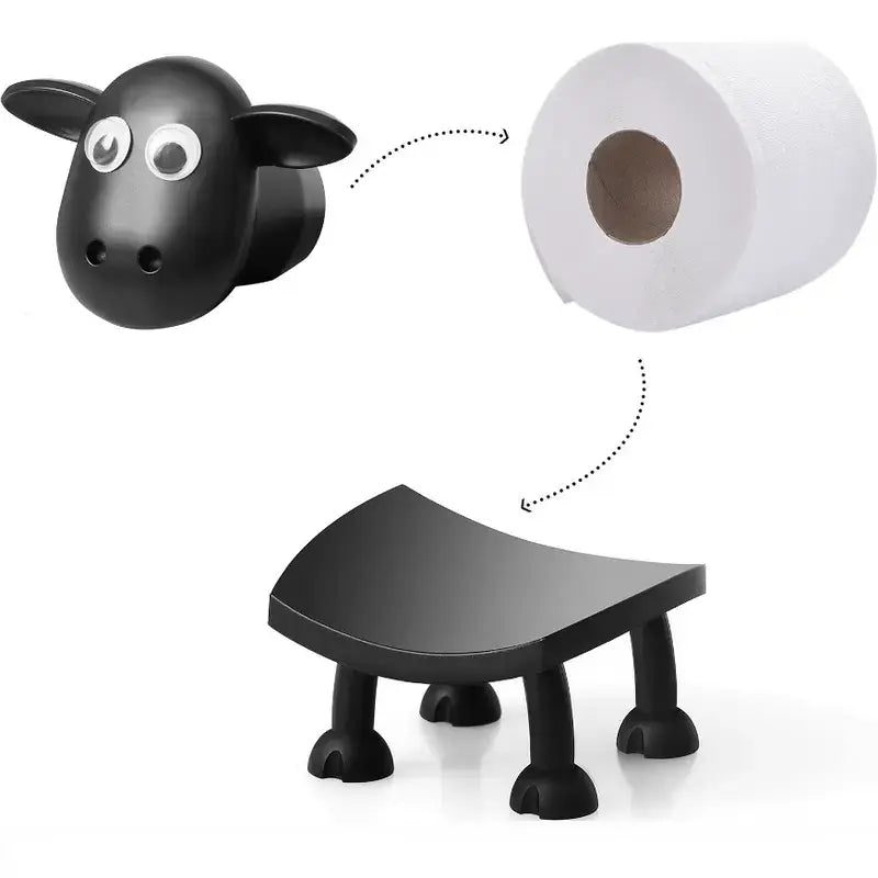 3Pcs Interesting Sheep Tissue Holder, Household Necessities in 2026, 3D Printed Toilet Roll Holder Kitchen Towel Holder