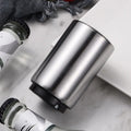 Premium Beer Bottle Opener (Silver), Magnetic Automatic Stainless Steel Push down Opener, No Cap Can Escape, Quick Open Cap for Kitchen Home Bar Restaurant Household Utensils