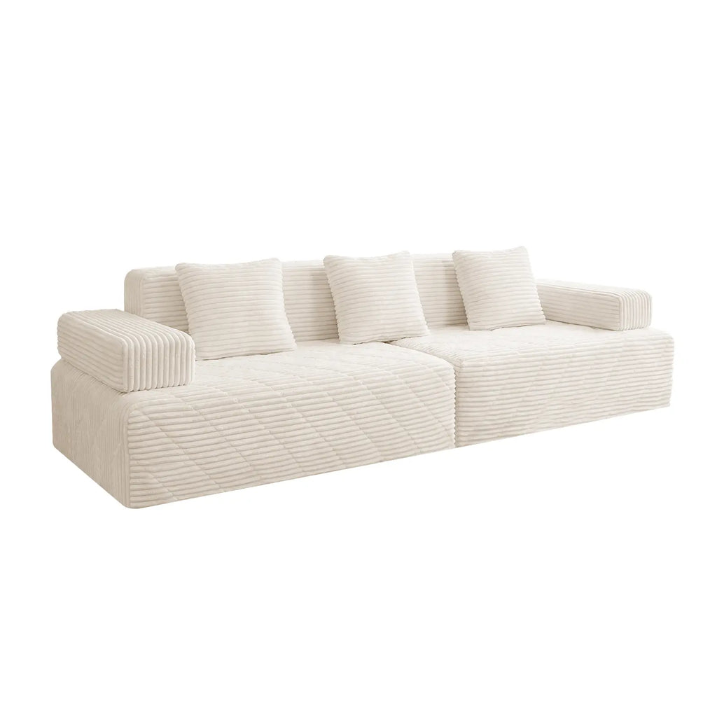 【Father'S Day】【2 Packages Shipping】 113" Modular Sectional Boneless Sofa,Oversized Chaise Lounge with Deep Seats, Modular Cloud Sleeper Sofa, No Assembly Required, Free Combination, Modern Sectional Couch.Boneless Sectional Couch. Living Room Furniture Ou