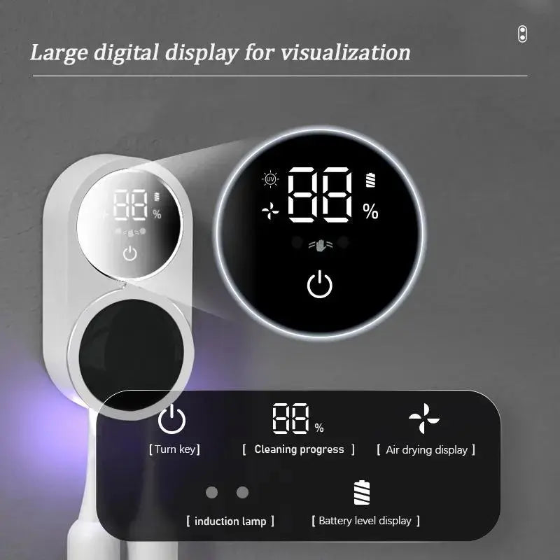 Smart Toothbrush Holder, USB Charging Toothbrush Disinfector Box, UV Toothbrush Sanitizer, Automatic Induction Toothbrush Stand, Toothbrush Storage, Bathroom Accessory #GLOBAL PICKS