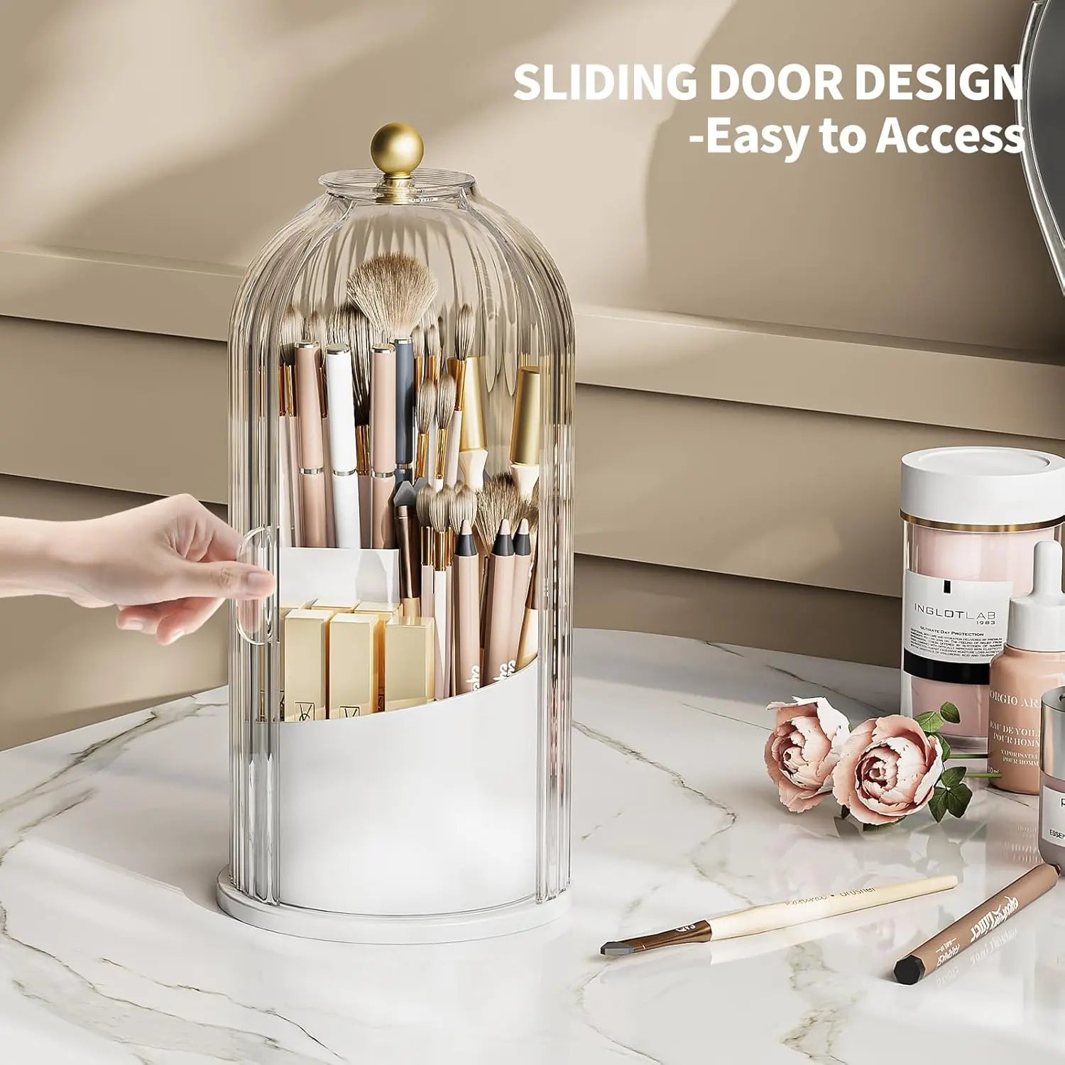 2026 Dustproof Rotating Toothbrush Holder | Spring Cleaning Bathroom Organizer | Cleantok Viral Must-Have | Tiktok Made Me Buy It | Hygiene Vanity Storage