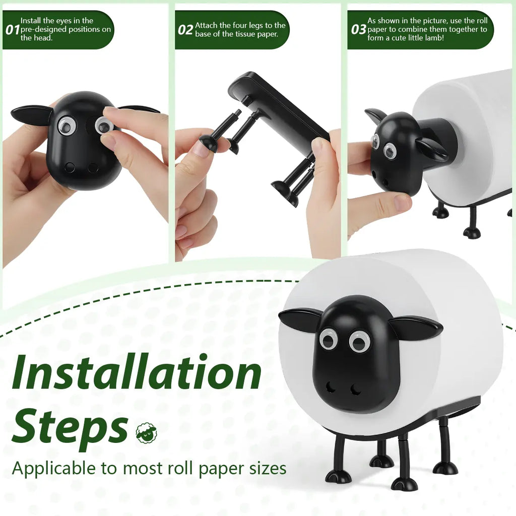 2026 Viral Funny Sheep Tissue Holder 3PCS Set – Cute 3D Printed Toilet Paper & Kitchen Roll Holder, Quirky Home Decor, Must-Have Household Essentials #Summervibes
