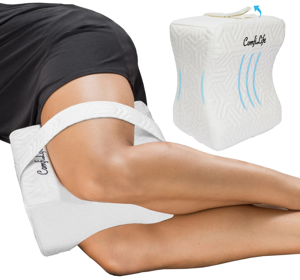Comfilife | Orthopedic Knee and Leg Pillow for Side Sleepers Sleeping - 100% Memory Foam for Back Pain, Hip Pain Relief