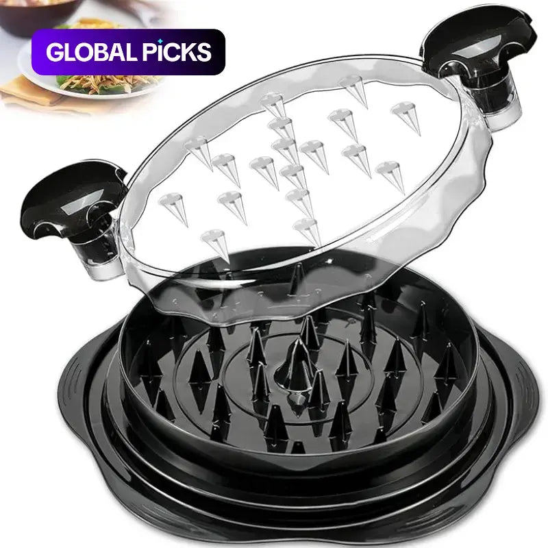 Manual Meat Shredder Tool with Transparent Lid, Ergonomic Handle and Strong Anti-Slip Strips, Bpa-Free Kitchen Shredder, Food Shredder Tool, Ideal for Shredding Chicken, Pork & Beef Kitchen Utensils Tools #GLOBAL PICKS
