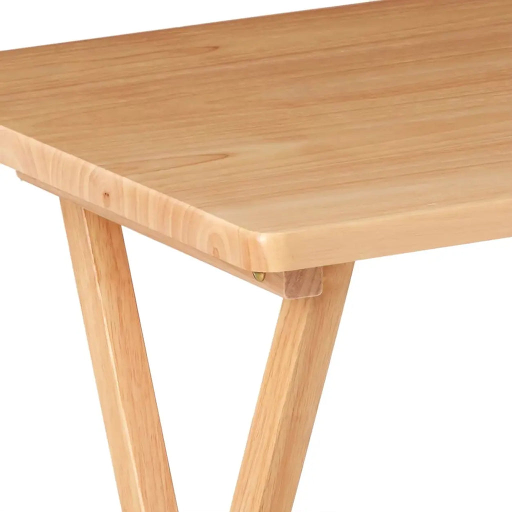 Natural Indoor Folding TV Tray Table 19 X 15 X 26 Inches Eco-Friendly Wood Finish for Living Room Convenience