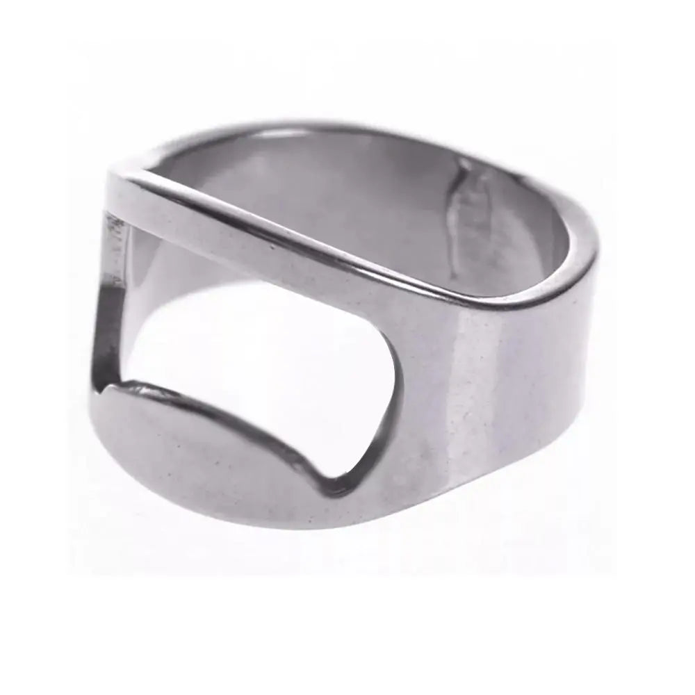Stainless Steel Finger Ring Beer Opener, 1 Count/4 Counts Creative Beer Bottle Opener, Portable Size Kitchen Gadgets Kitchenware Utensils Bottle Opener for Home Kitchen
