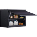 【Fathersdaygift】Vevor Metal Storage Cabinet, 120Lbs Load Capacity per Shelf, 20'' Tall Wall-Mounted Powder-Coating Steel Garage Cabinet with Adjustable Shelf, Press to Lock & Open Door, Perfect for Office Home Garage, Adjustable Side Cabinet