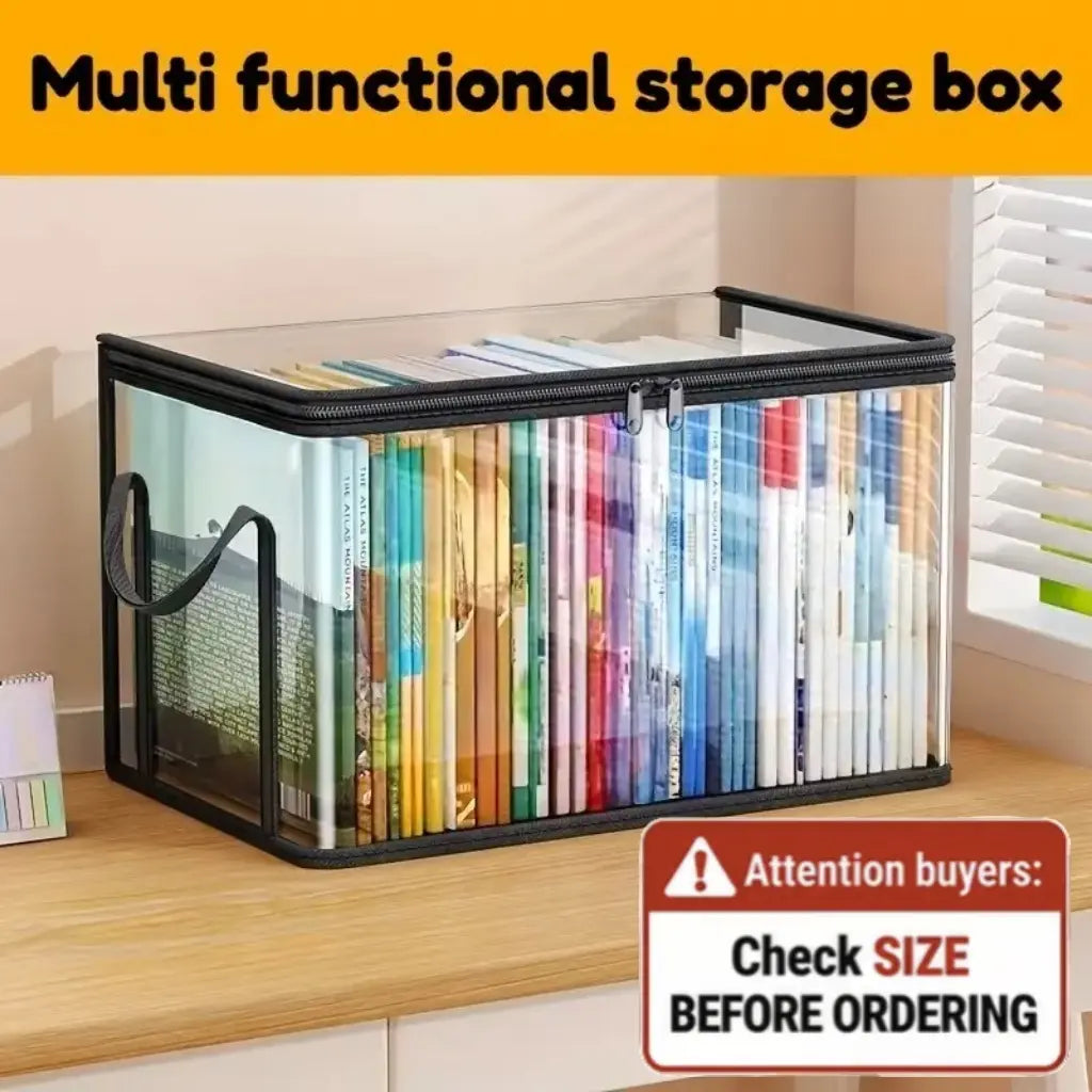 【 Free Shipping 】Large Clear Thick Plastic Storage Box with Hinged Lid, Camping, Travel, Attic and Movingheavy-Duty Durable High Capacity Organizer, Perfect for Home,