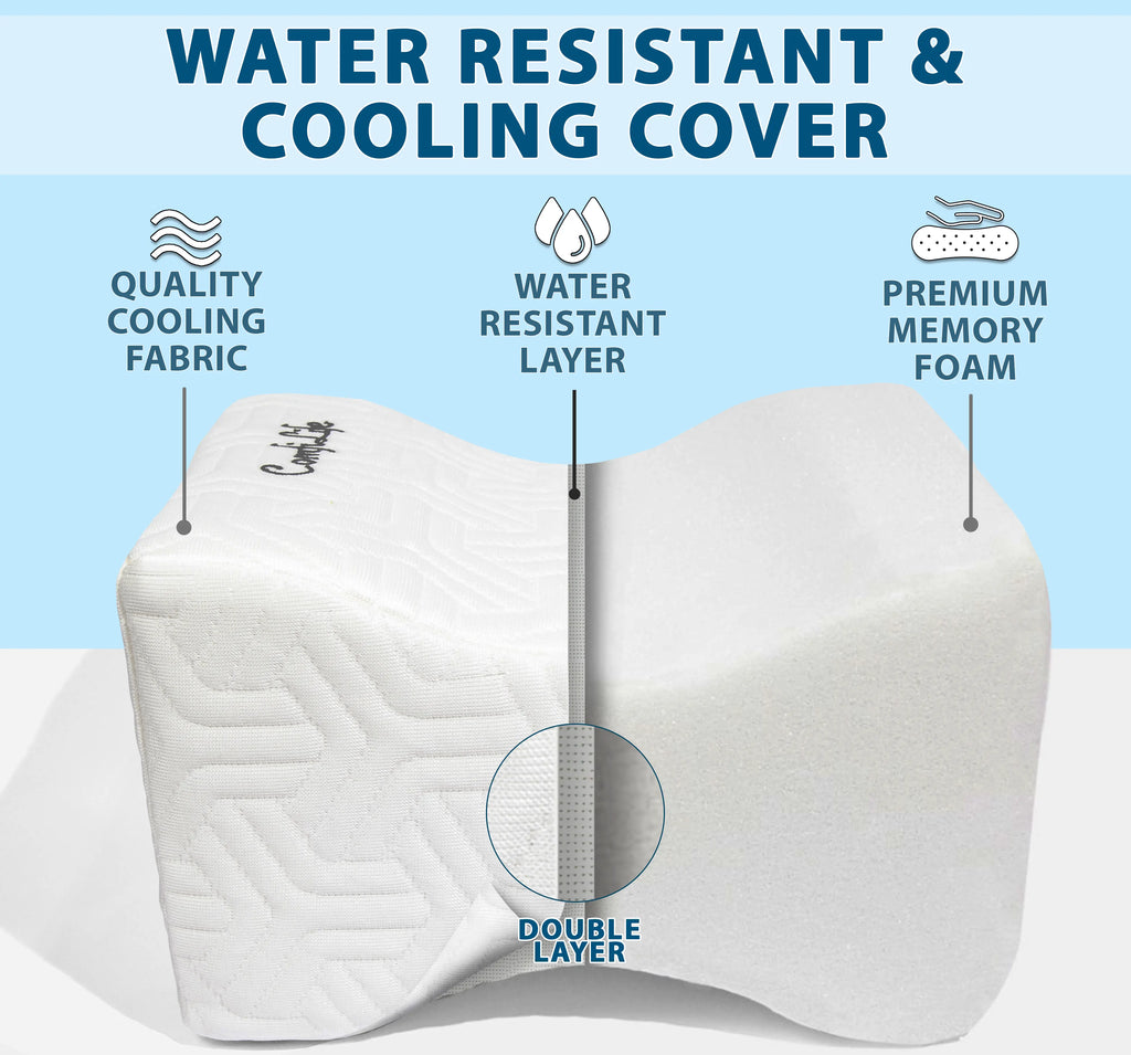 Comfilife | Orthopedic Knee and Leg Pillow for Side Sleepers Sleeping - 100% Memory Foam for Back Pain, Hip Pain Relief