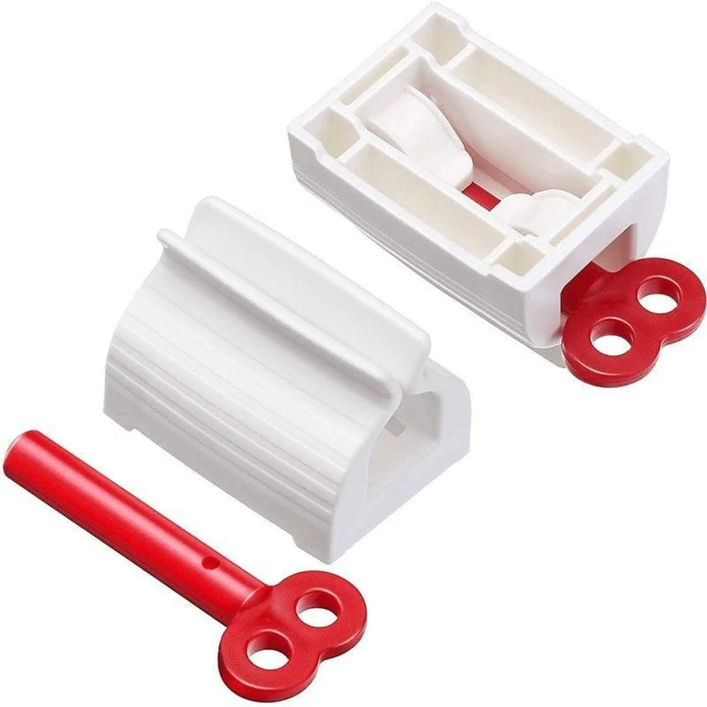 Rolling Toothpaste Squeezer and Dispenser Stand - Manual Toothpaste Wringer Tool for Bathroom Use, Ideal Gift in Plastic and Aluminum