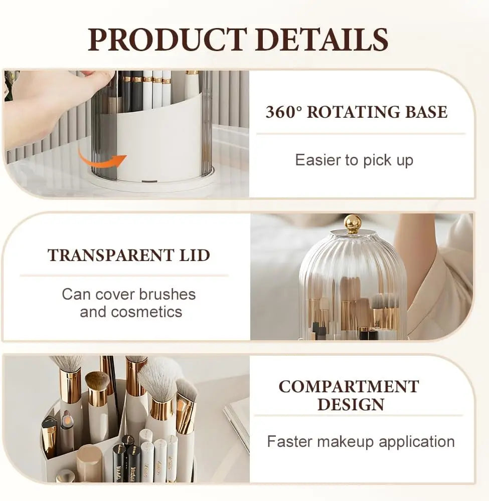 2026 Dustproof Rotating Toothbrush Holder | Spring Cleaning Bathroom Organizer | Cleantok Viral Must-Have | Tiktok Made Me Buy It | Hygiene Vanity Storage