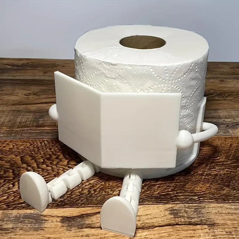 Artistic Toilet Paper Holder Dispenser with Movable Joints for Home and Office Restrooms