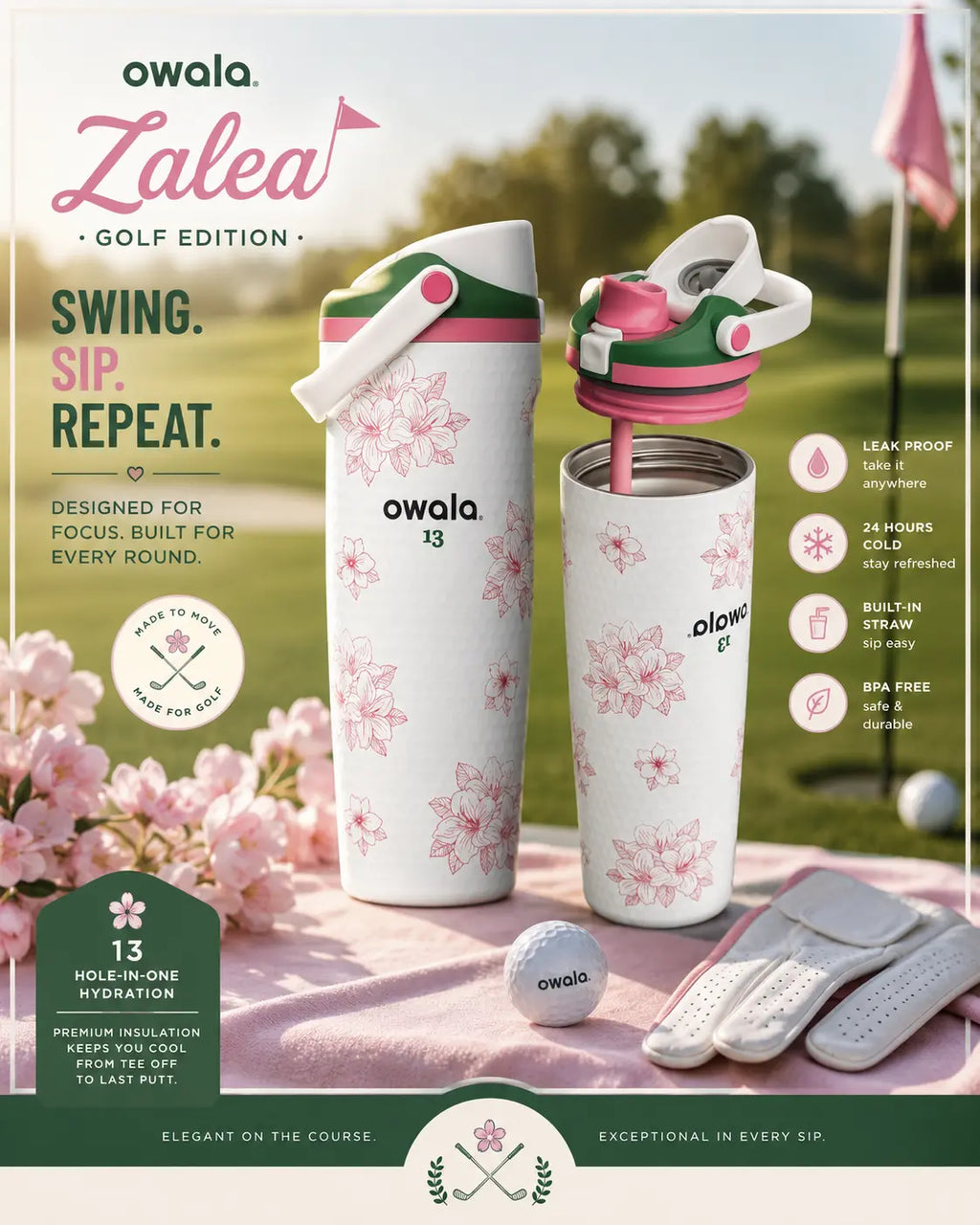 Owala Summer Vibes 30Oz Freesip Sway Tumbler – Surf Inspired Insulated Travel Bottle, Leak Resistant Stainless Steel Drink Cup