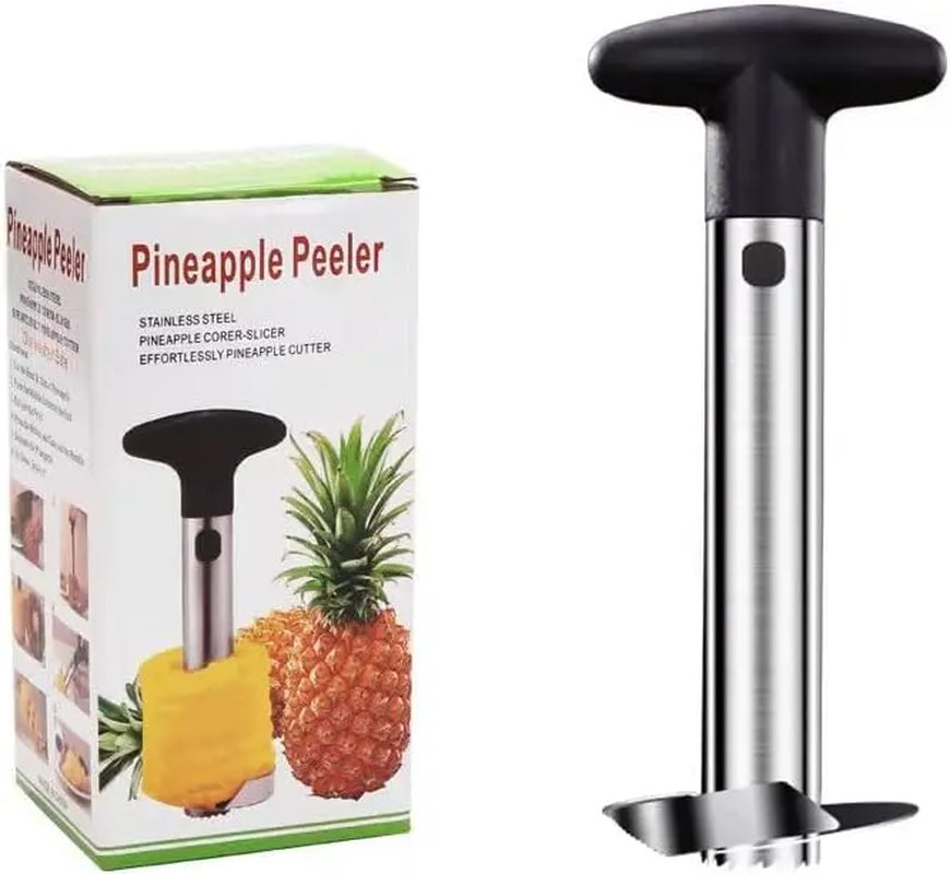 1Pc Stainless Steel Pineapple Peeler & Core Remover - 4-In-1 Multi-Functional Fruit Corer, Slicer, Cutter with Ergonomic Handle for Easy Safe Efficient Pineapple Prep - Kitchen Tools, Pineapple Corer and Slicer, Modern Kitchenware, Sharp Precision Blades