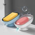 1-Piece Luxurious Adjustable Oval Soap Dish with Drain, Wall-Mounted Anti-Slip Removable Soap Tray for Bathroom, Shower and Sink, Bathroom Accessory