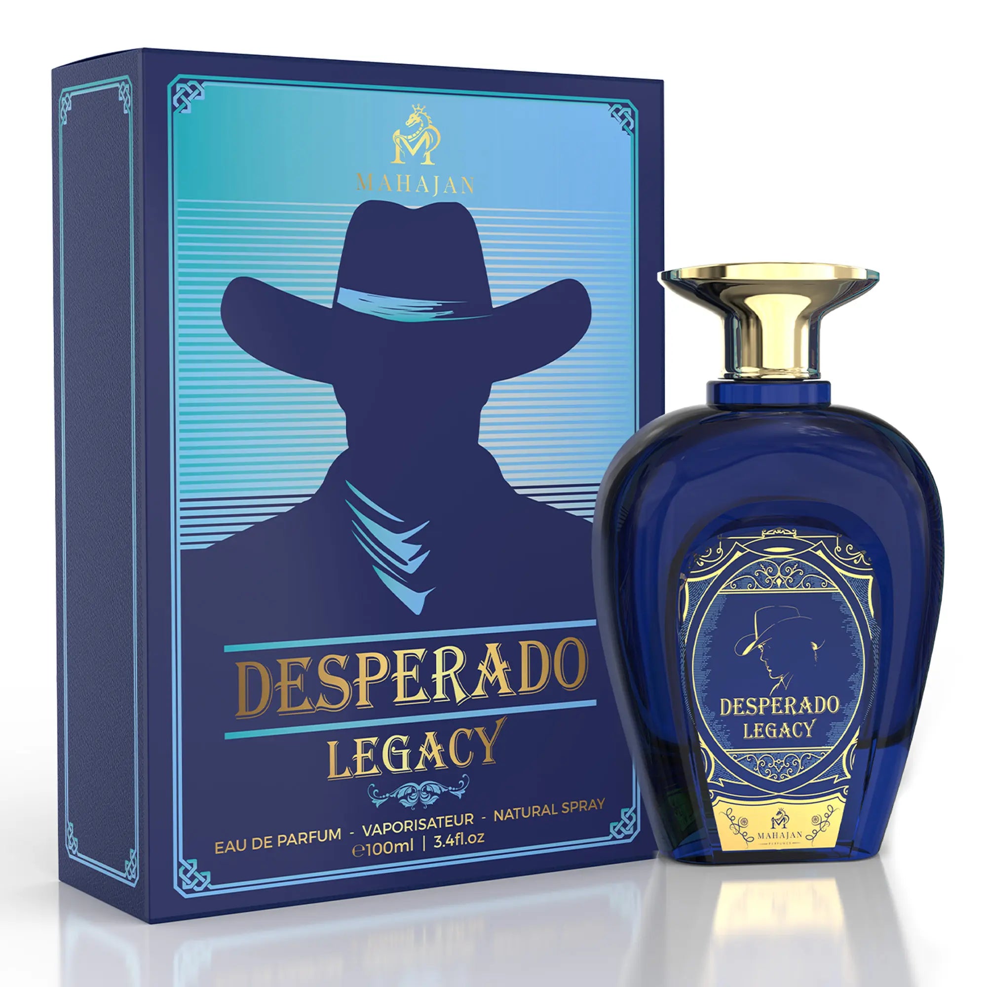 Mahajan Desperado Legacy Eau De Parfum – Ocean Fresh & Addictively Sweet Cologne – Powerful Head-Turning Long-Lasting Luxury Pefume for Men (3.4 Oz)