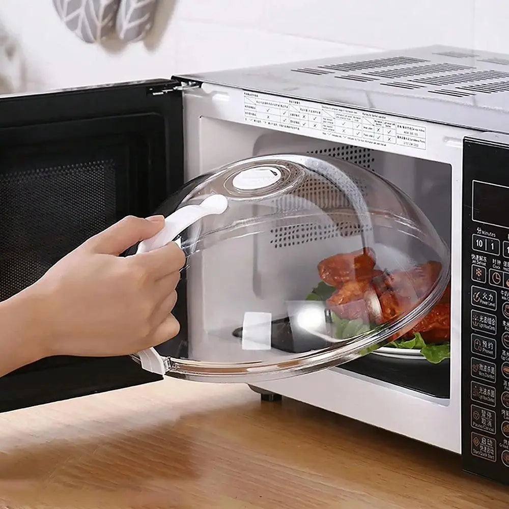 1Pc Microwave Splatter Cover for Food, Transparent Microwave Pot Lid, Bowl Plate Service Cover, Essential Kitchen Item, Kitchenware, Kitchen Utensils, Clear #GLOBAL PICKS