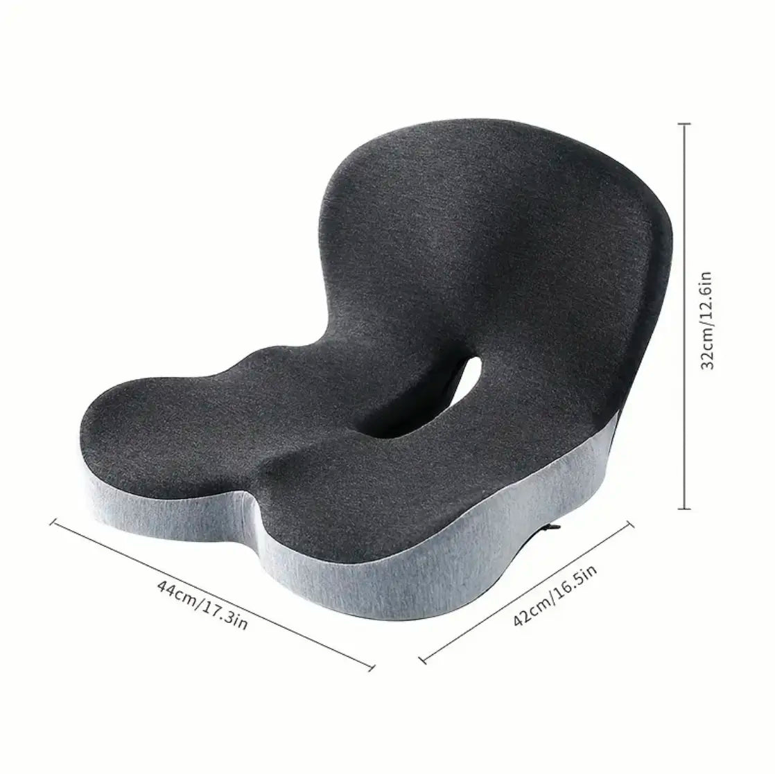 Fathersday Gifts Non-Slip Memory Foam Seat Skin-Friendly Extended Zipper Easy Remove Wash Back Support Cushion